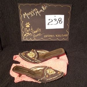 Vintage Beaded Mules